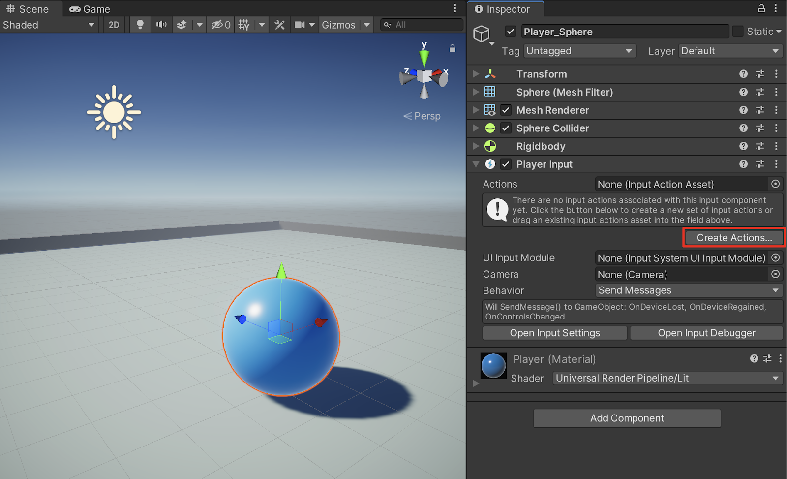 Setting up the Input System